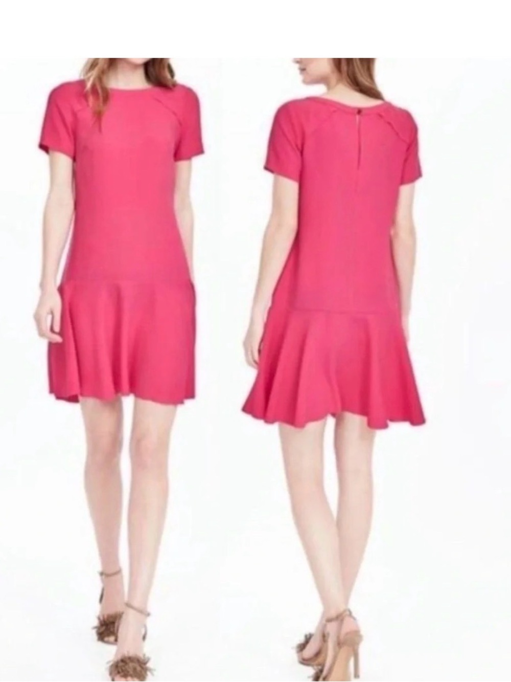 J. Crew NWT Bright Hot Pink Midi Dress 12Tall